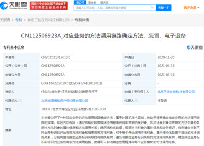 美團關聯公司公開“對應業務的方法調用鏈路確定方法”專利